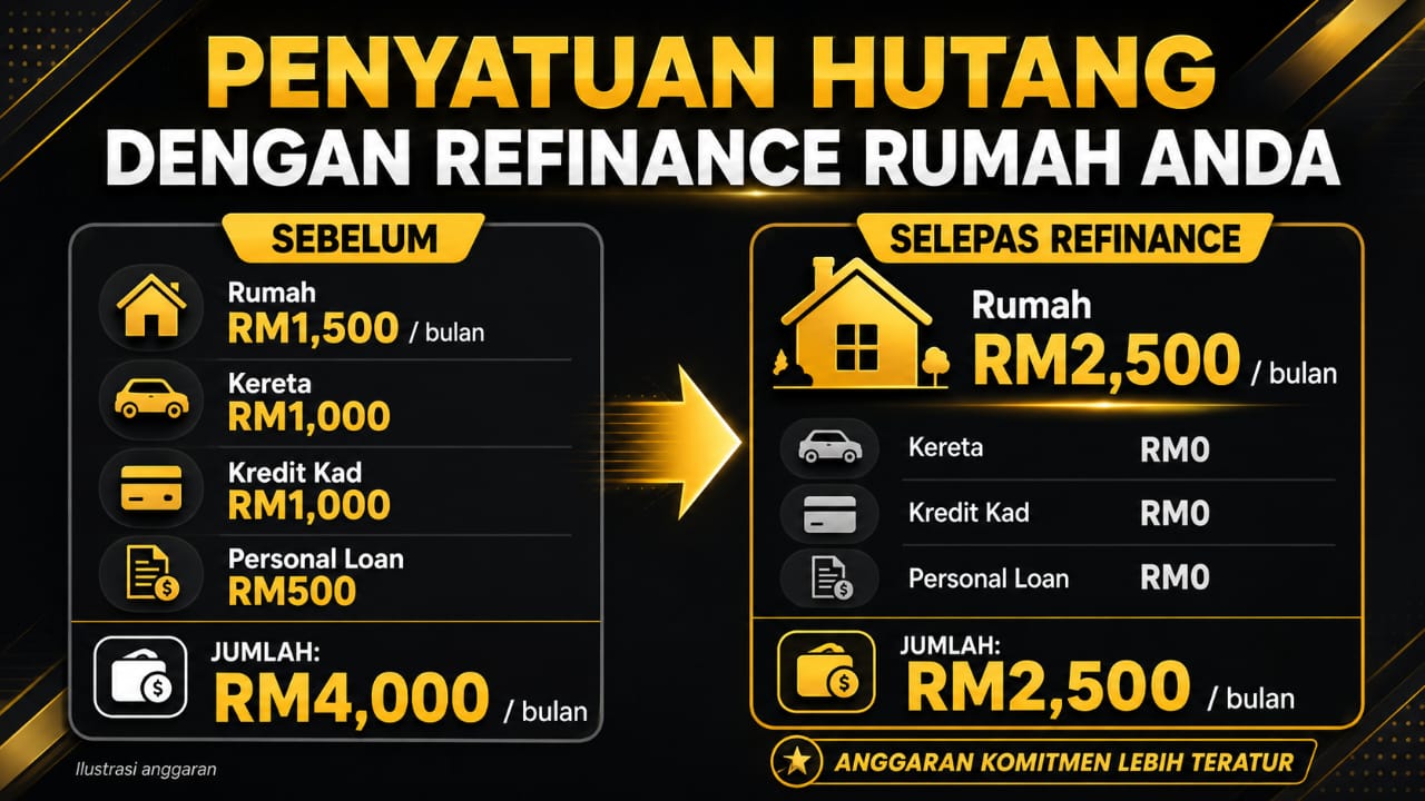 Ilustrasi Penyatuan Hutang Dengan Refinance Rumah